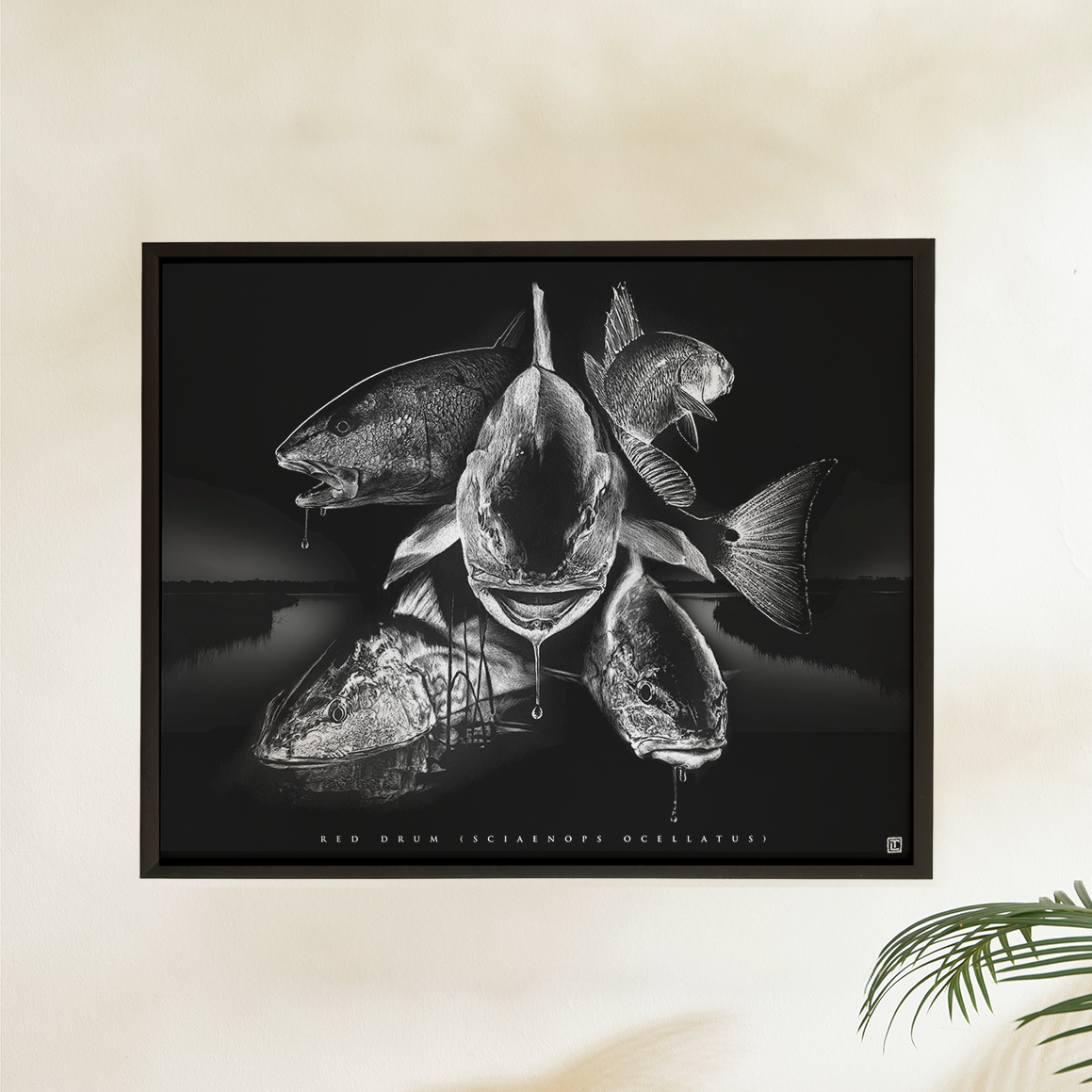Red Drum Collage – Art Print by Visual-Ly